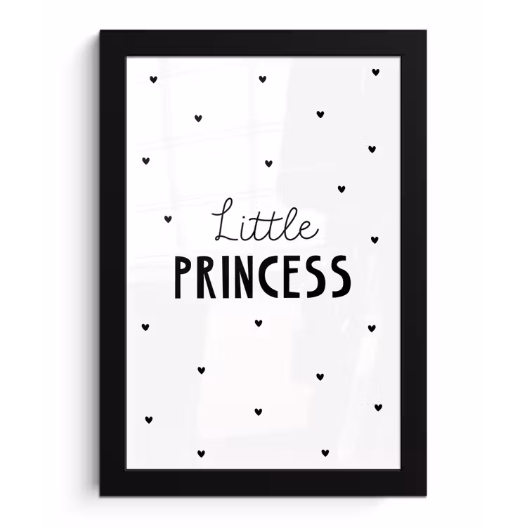 Poster met lijst - Spreuken - Little princess - Meisjes - Prinses - Quotes — 1