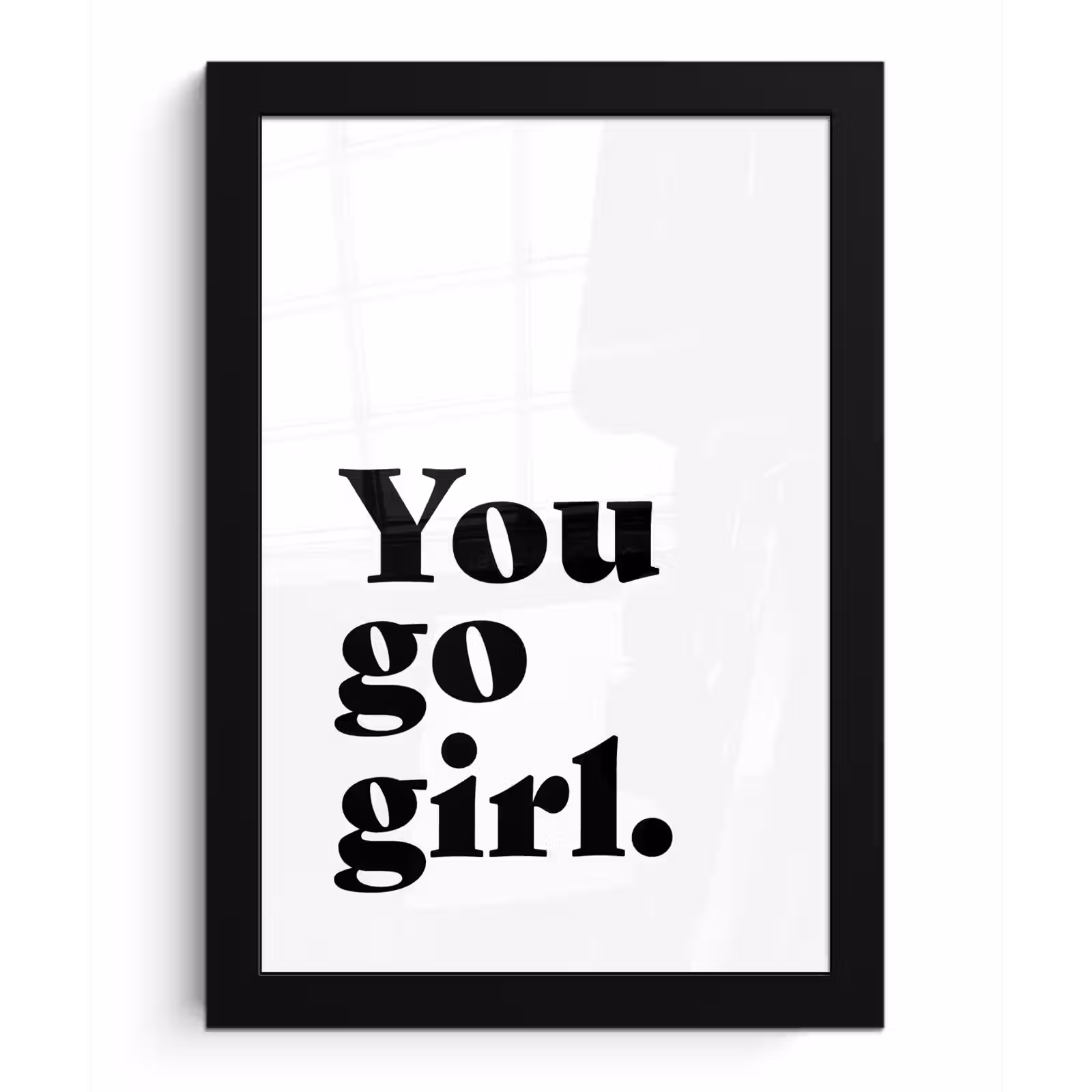 Poster met lijst - Spreuken - You go girl - Meisjes - Kinderen - Quotes — 1