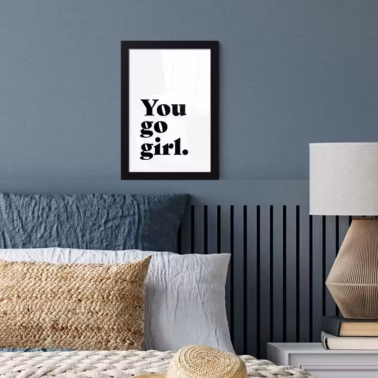 Poster met lijst - Spreuken - You go girl - Meisjes - Kinderen - Quotes — 3