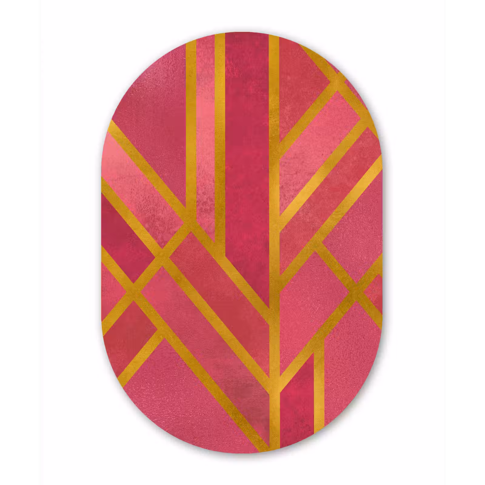 Muurovaal - Goud - Roze - Luxe — 1