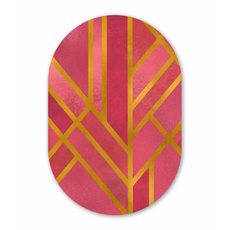 Muurovaal - Goud - Roze - Luxe — 1