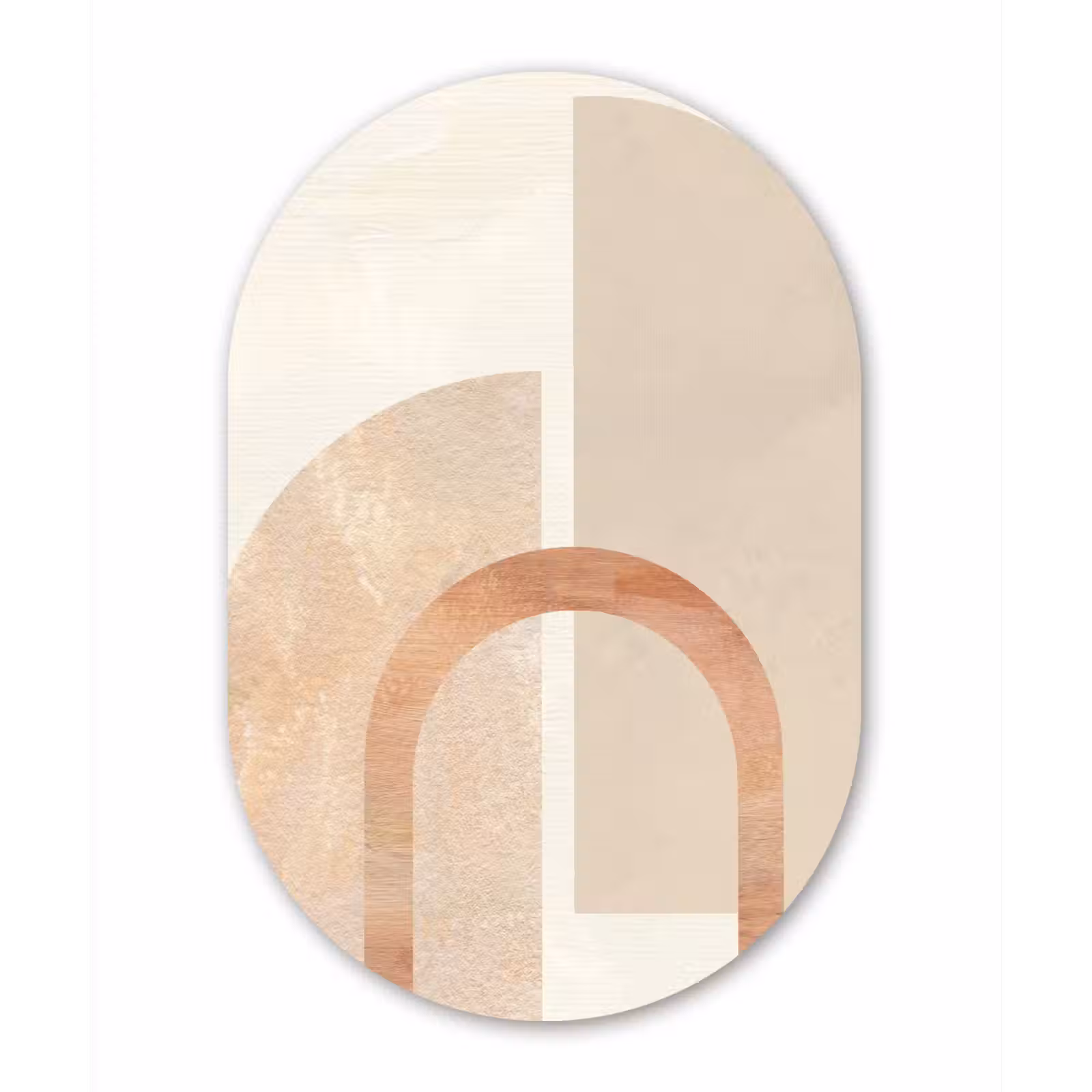 Muurovaal - Marmer - Design - Roze — 1
