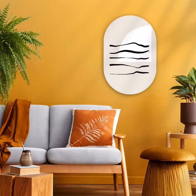 Muurovaal - Abstract - Lijn - Pastel — 3