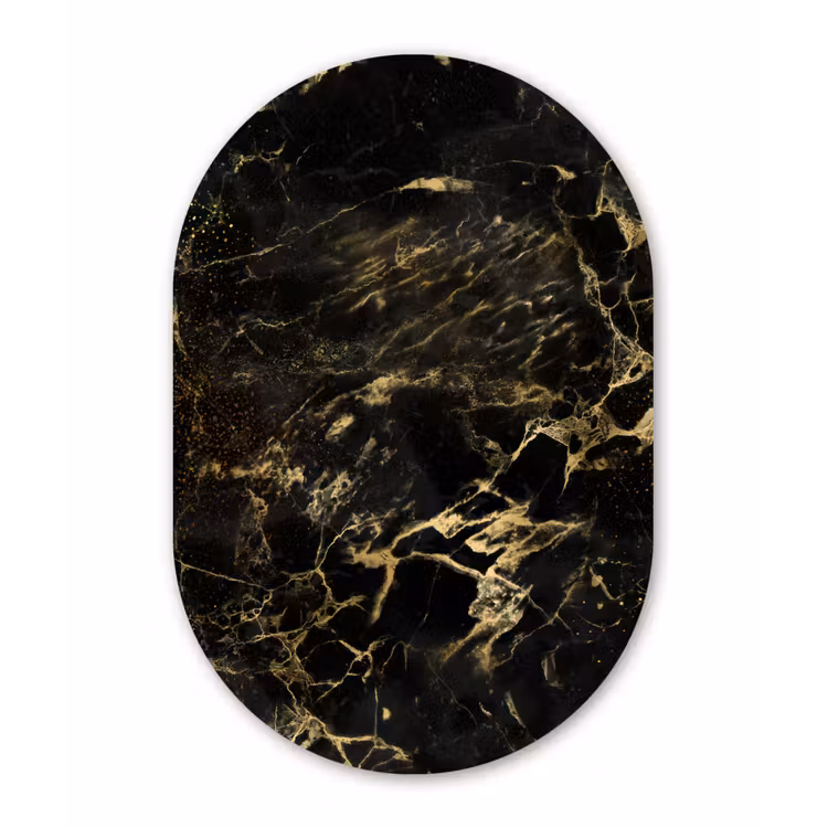 Muurovaal - Luxe - Goud - Zwart — 2