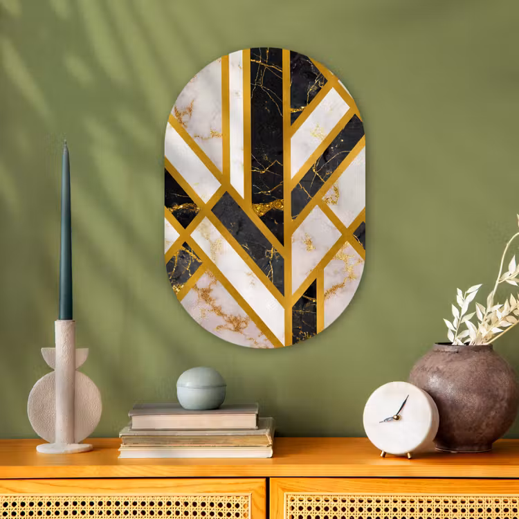 Muurovaal - Marmer - Design - Luxe — 1