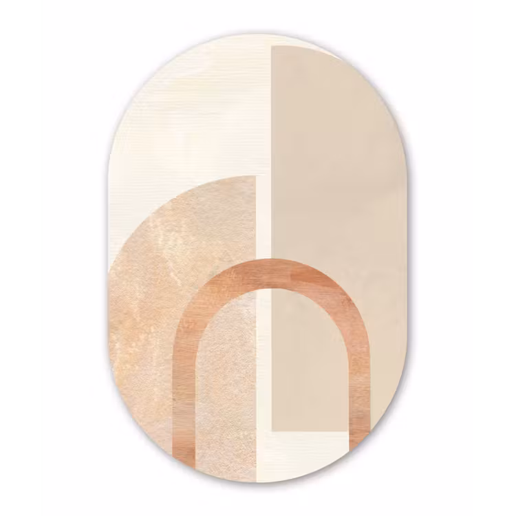 Muurovaal - Marmer - Design - Roze — 1
