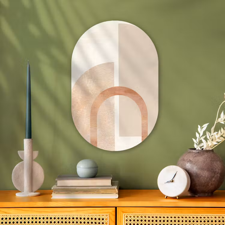 Muurovaal - Marmer - Design - Roze — 2