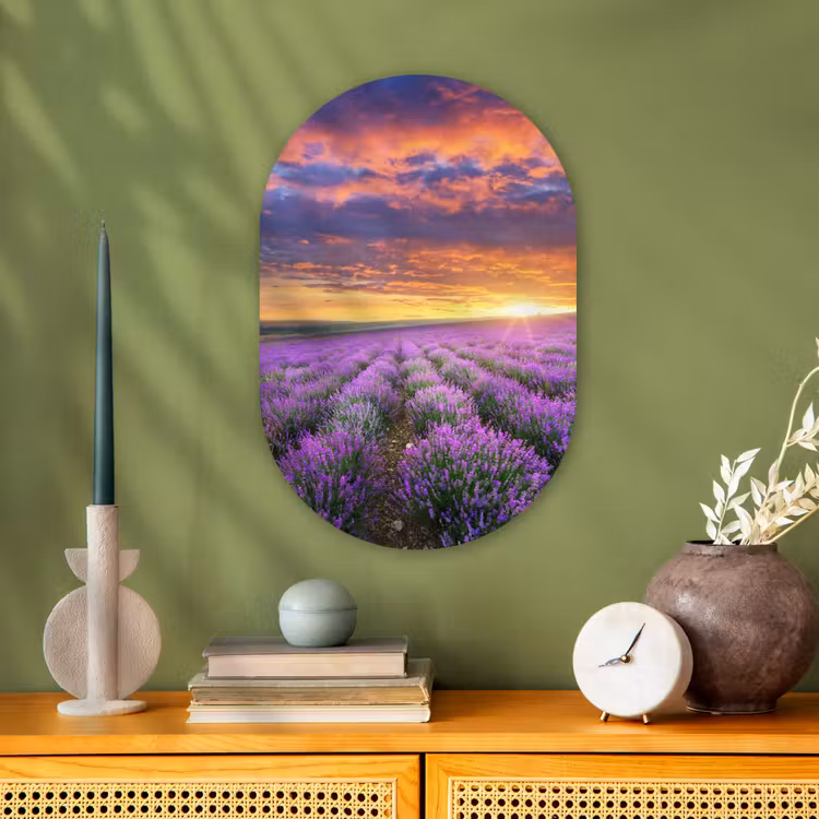 Muurovaal - Lavendel - Wolken - Lente — 2