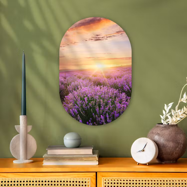Muurovaal - Lavendel - Zon - Bloemen — 3