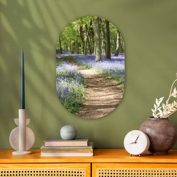 Muurovaal - Bos - Pad - Bloemen - Paars - Groen - Natuur — 1