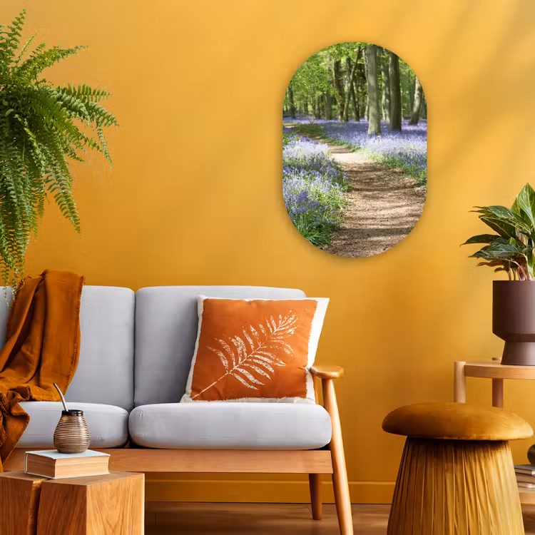 Muurovaal - Bos - Pad - Bloemen - Paars - Groen - Natuur — 2