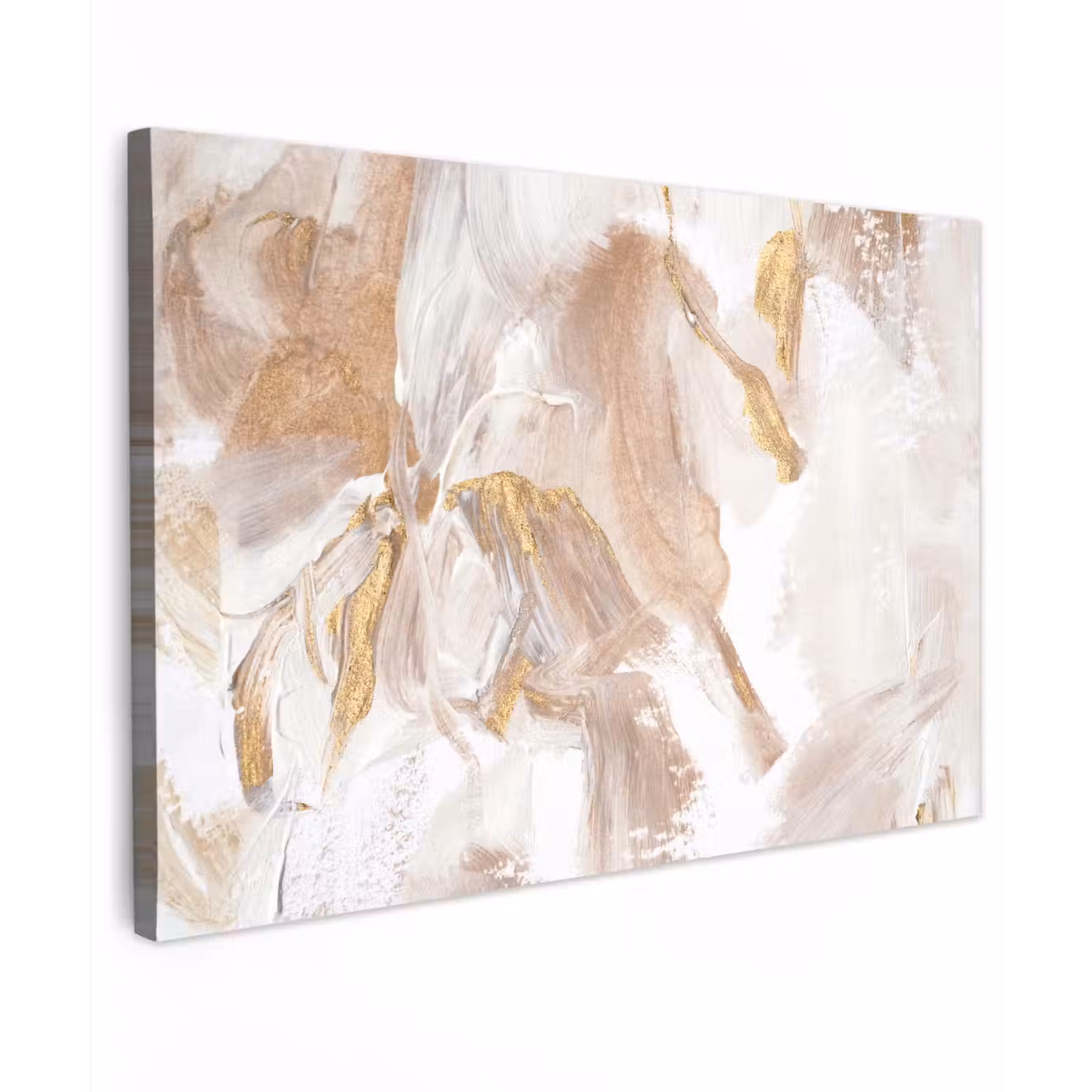 Canvas schilderij - Verf - Wit - Abstract — 1