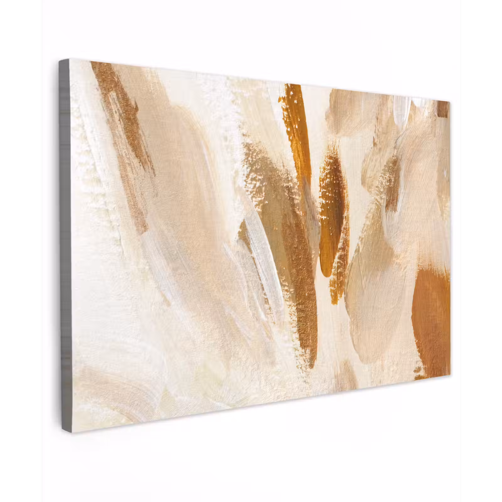 Canvas schilderij - Wit - Bruin - Abstract — 1