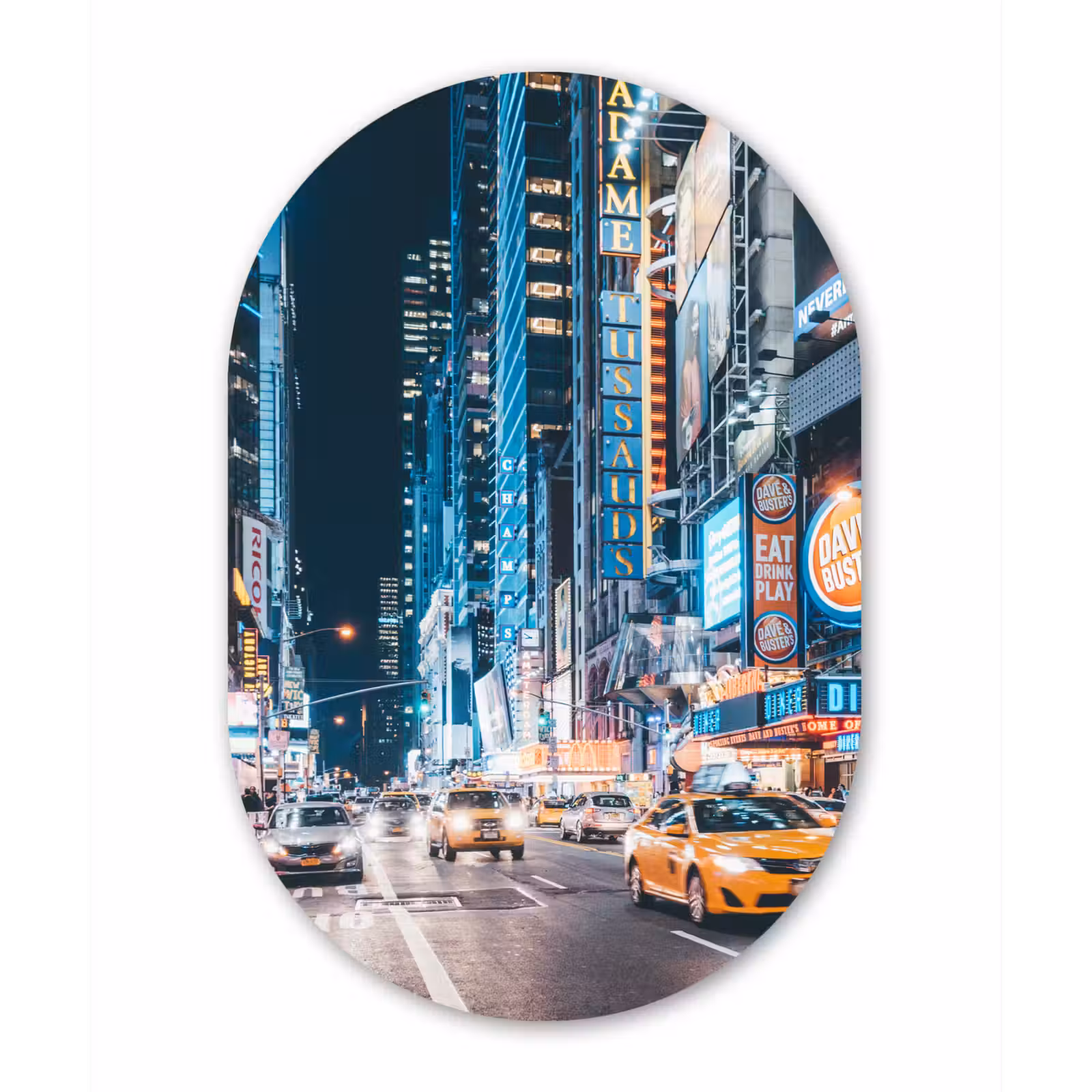 Muurovaal - New York - Taxi - Times Square — 1