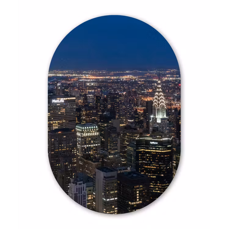 Muurovaal - New York - Nacht - Sterrenhemel — 1