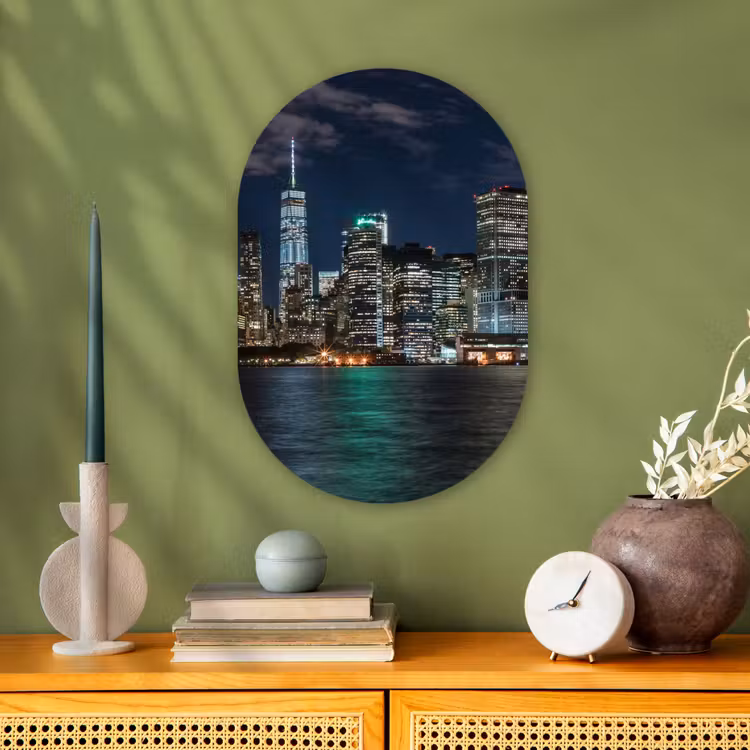 Muurovaal - New York - Skyline - Sterrenhemel — 2