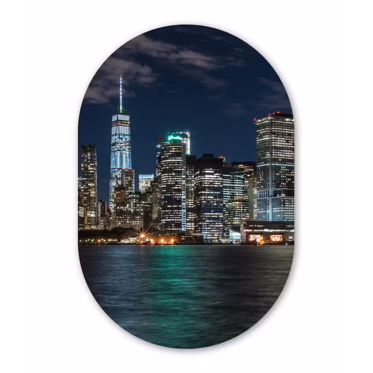 Muurovaal - New York - Skyline - Sterrenhemel — 3