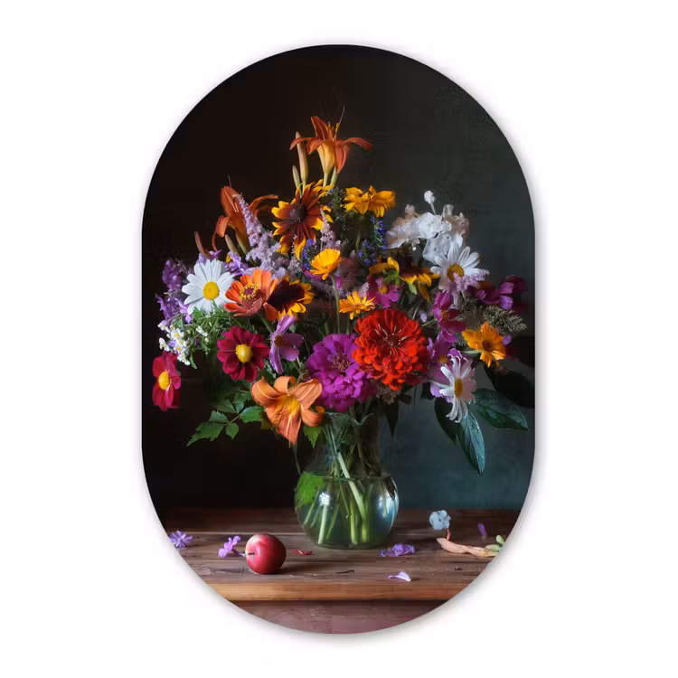 Muurovaal - Kleuren - Bloemen - Stilleven — 1