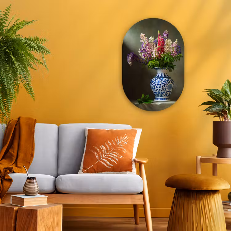 Muurovaal - Stilleven - Vaas - Bloemen — 2