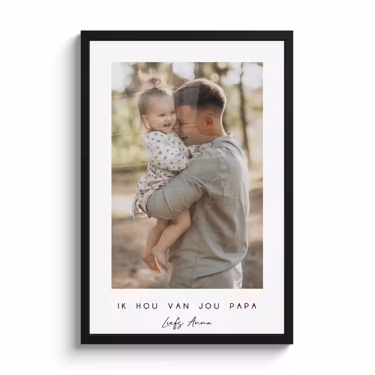 Foto in lijst - Witte border met tekst — 1