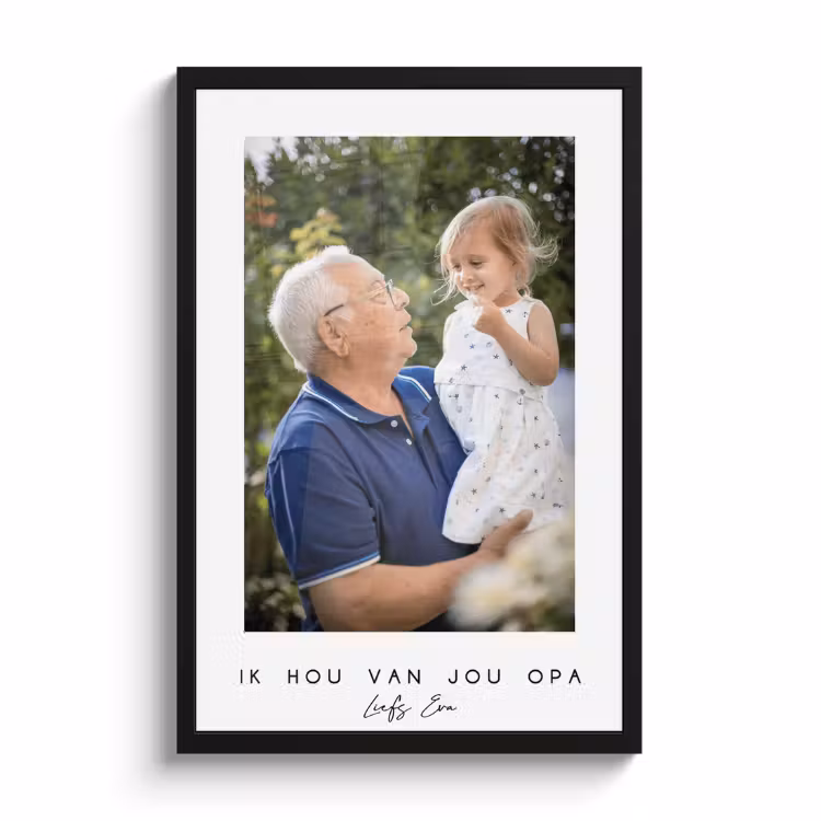 Foto in lijst - Witte border met tekst — 2