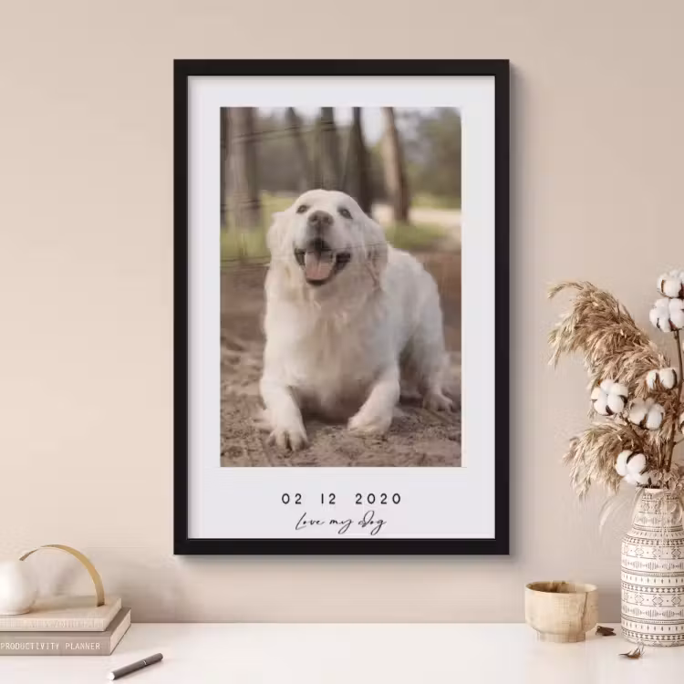 Foto in lijst - Witte border met tekst — 3