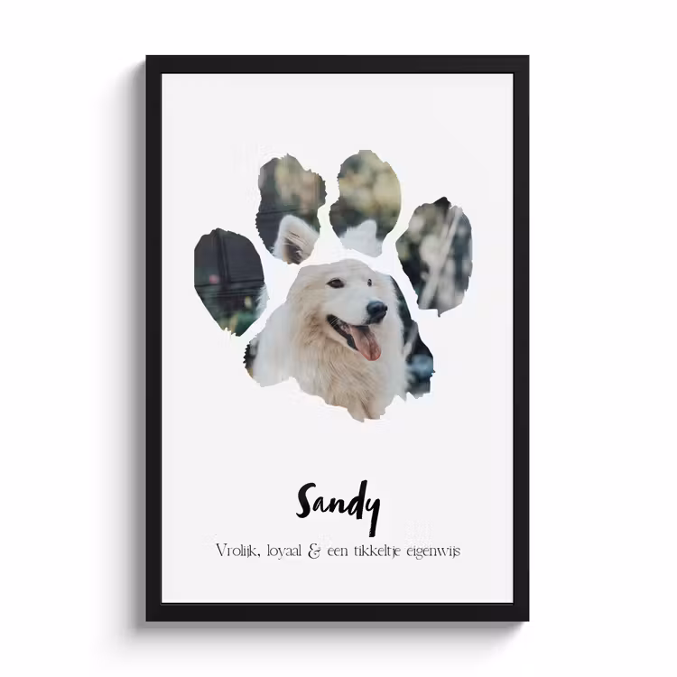 Foto in lijst - Dierenpootje — 1