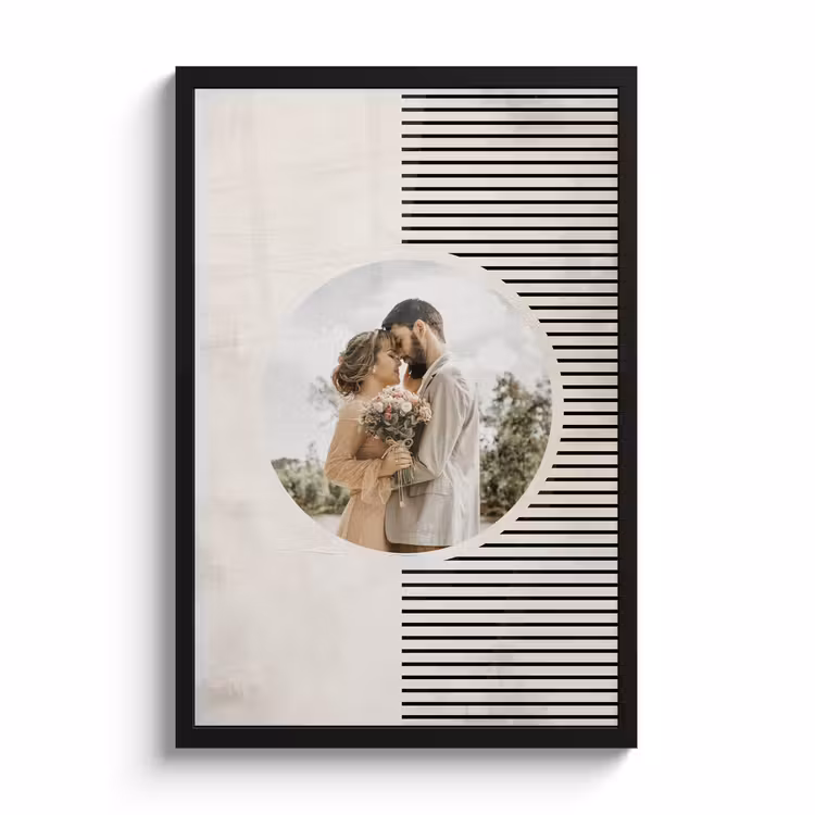 Foto in lijst - Rondje met abstracte achtergrond — 1