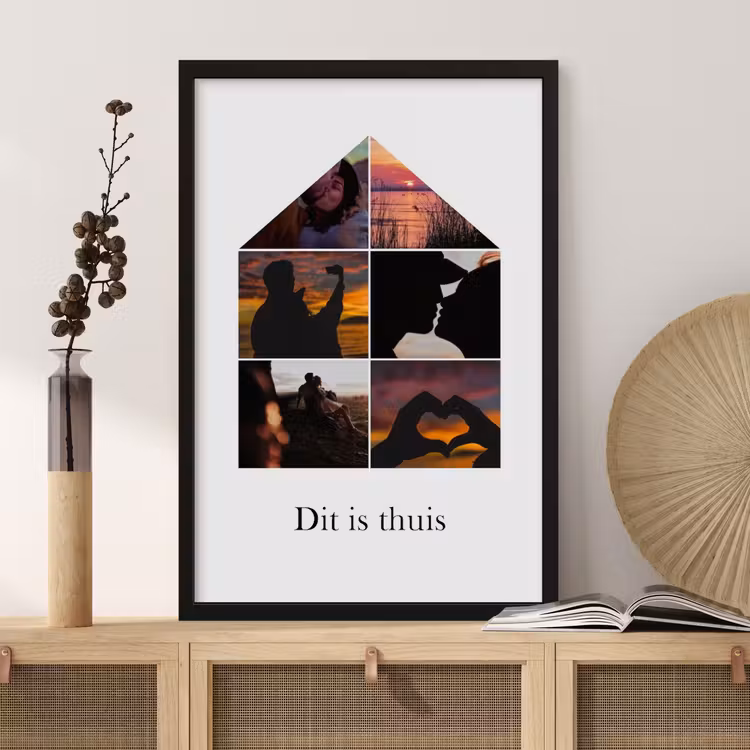 Foto in lijst - Huisje collage — 2