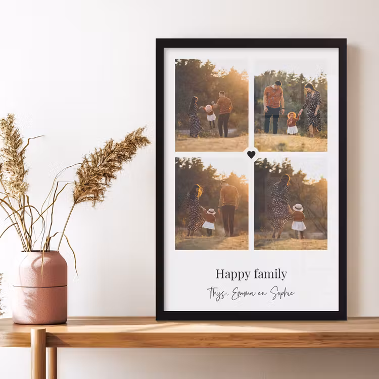 Foto in lijst – Collage met hartje — 4