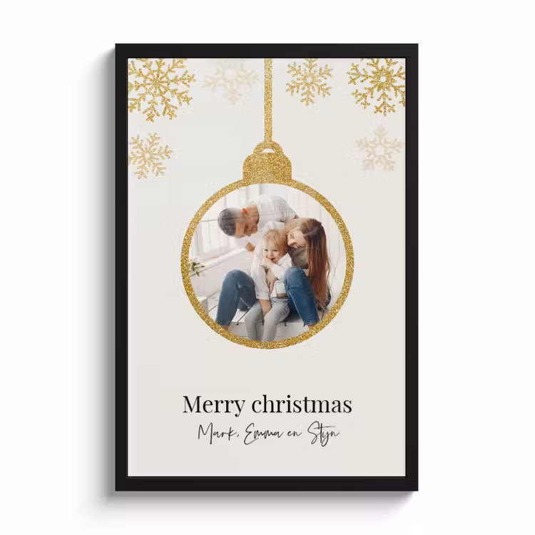 Foto in lijst – Kerstbal — 1