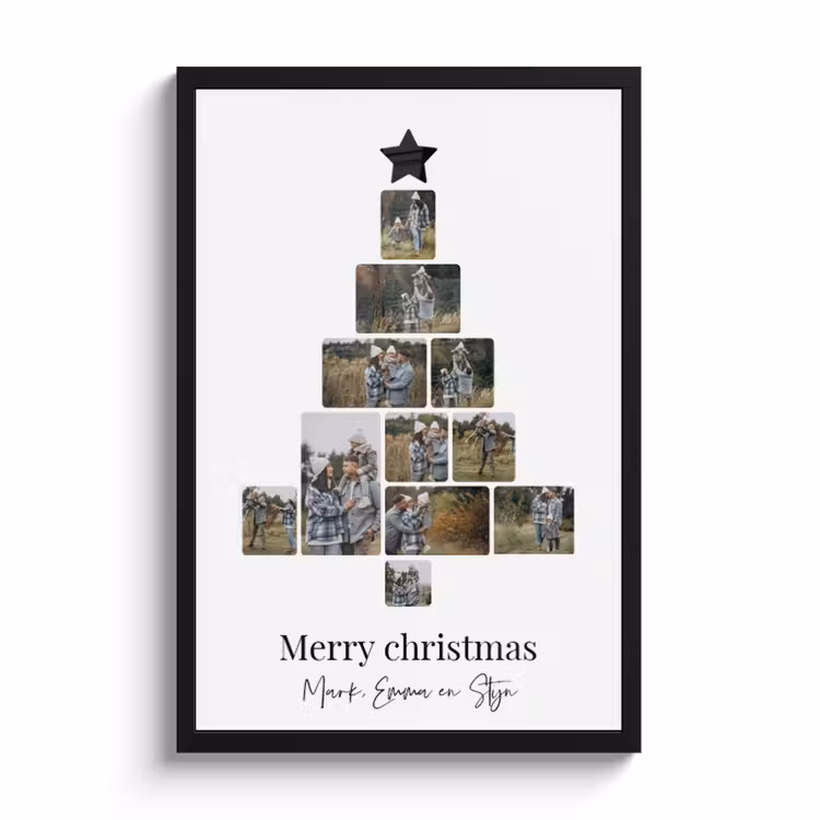 Foto in lijst – Kerstboom collage — 1