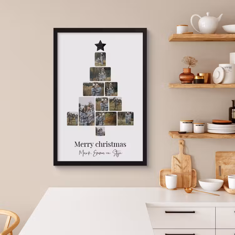 Foto in lijst – Kerstboom collage — 4