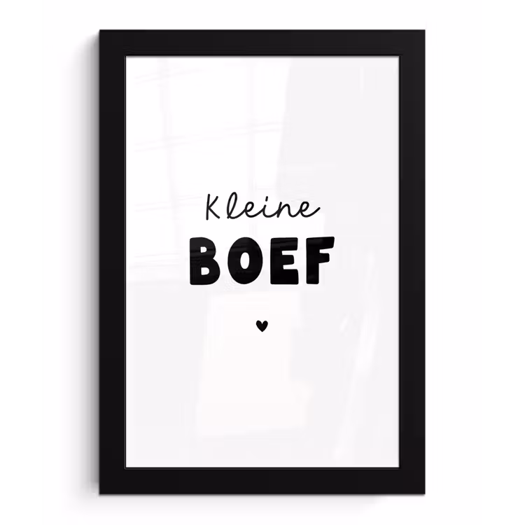 Poster met lijst - Kinderen - Quotes - Kleine boef - Spreuken — 1