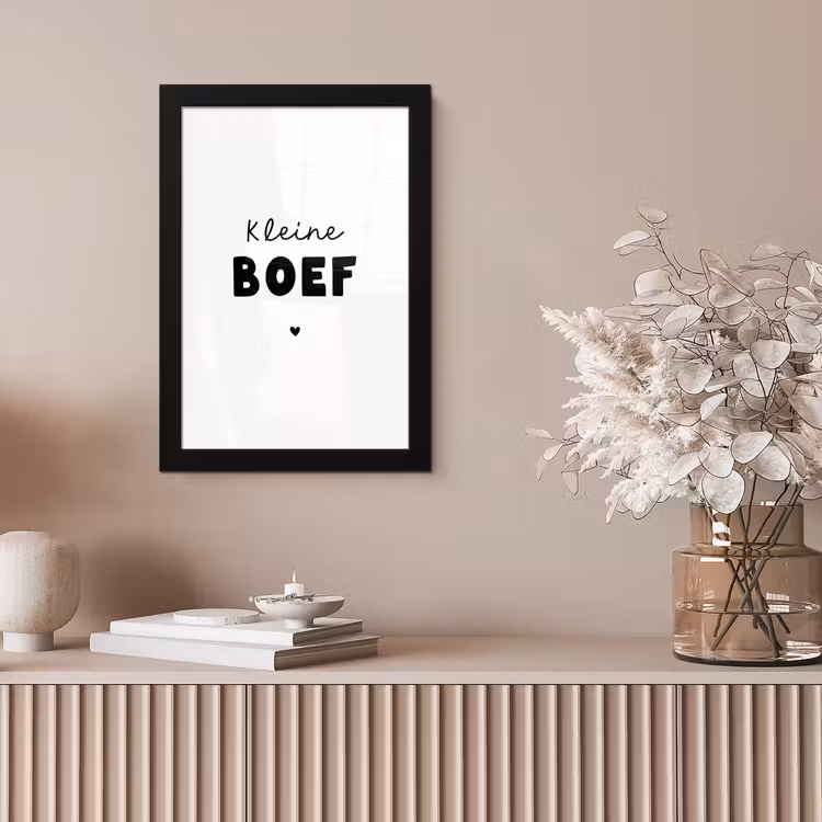 Poster met lijst - Kinderen - Quotes - Kleine boef - Spreuken — 5