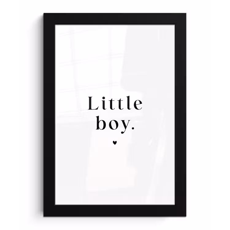 Poster met lijst - Kinderen - Spreuken - Little boy - Quotes - Jongens — 1