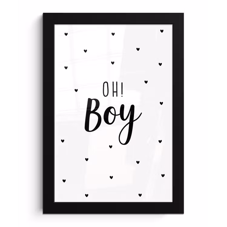 Poster met lijst - Quotes - Kind - Jongens - Oh! Boy - Spreuken — 1