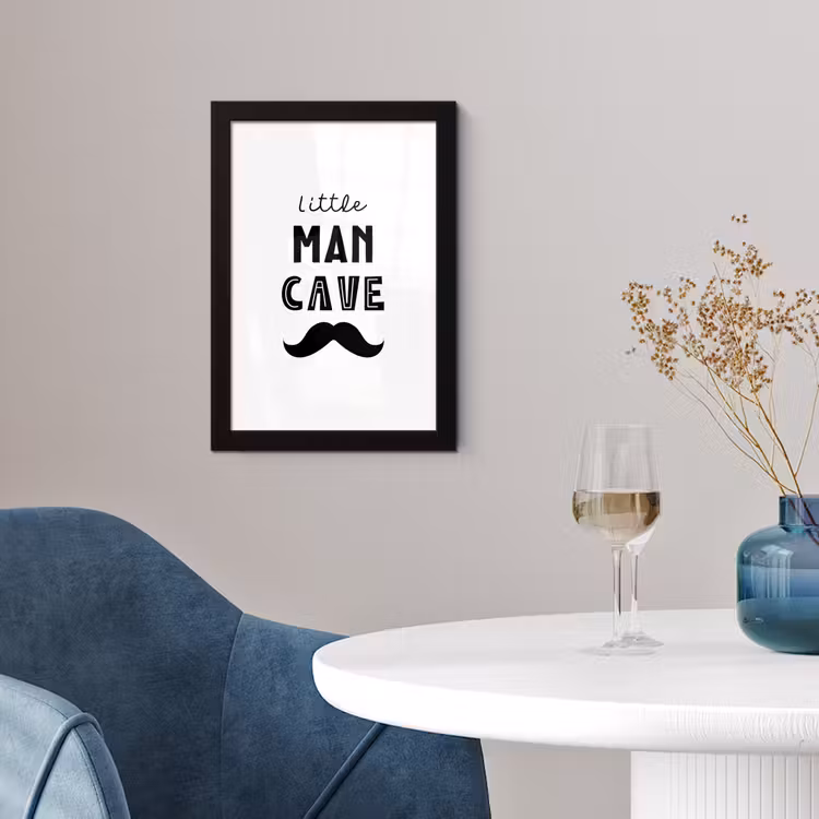 Poster met lijst - Quotes - Little man cave - Spreuken - Jongens - Kind — 4
