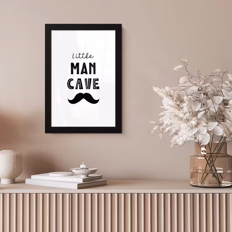 Poster met lijst - Quotes - Little man cave - Spreuken - Jongens - Kind — 5