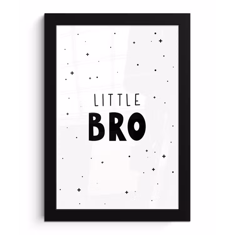 Poster met lijst - Spreuken - Kind - Jongens - Little bro - Quotes — 1