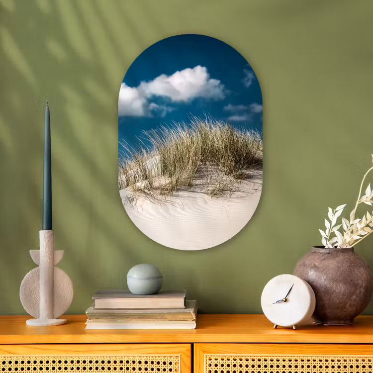Muurovaal - Grashalmen groeien op de witte zandduinen — 3