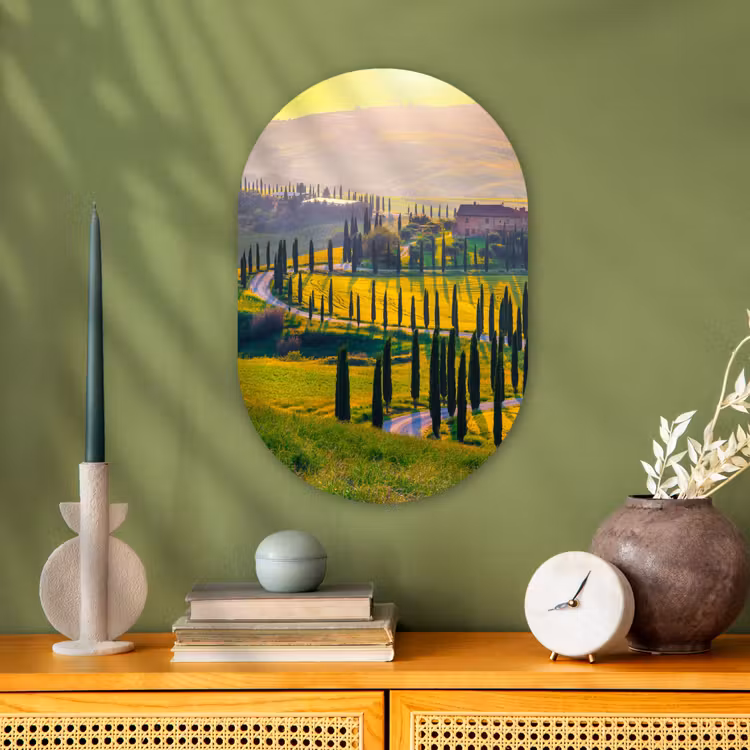 Muurovaal - Kunststof - Gras - Zon - Heuvel - Landschap — 3