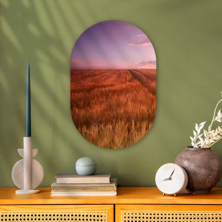 Muurovaal - Kunststof - Grasveld - Zon - Avond - Landschap — 2