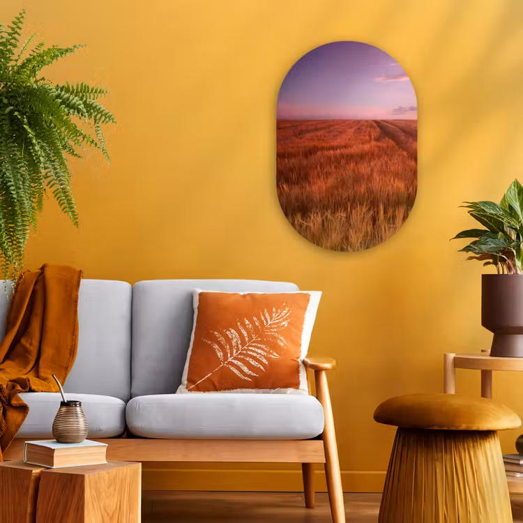Muurovaal - Kunststof - Grasveld - Zon - Avond - Landschap — 3