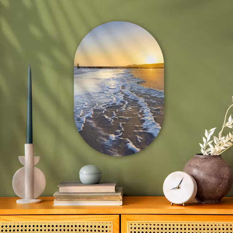 Muurovaal - Kunststof - Het strand bij Domburg — 3