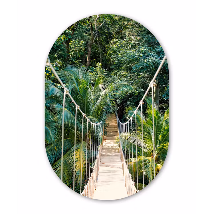 Muurovaal - Jungle - Palmboom - Brug - Natuur - Planten — 1