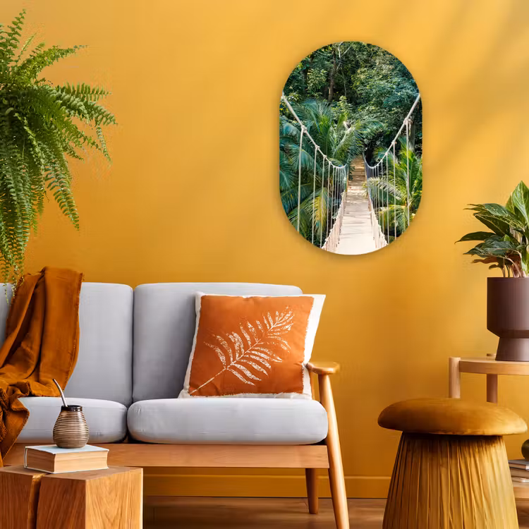 Muurovaal - Jungle - Palmboom - Brug - Natuur - Planten — 2