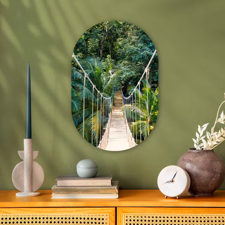 Muurovaal - Jungle - Palmboom - Brug - Natuur - Planten — 3