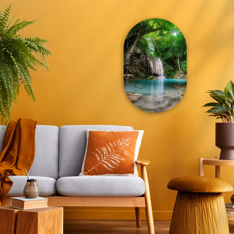 Muurovaal - Jungle - Waterval - Planten - Water - Natuur — 1