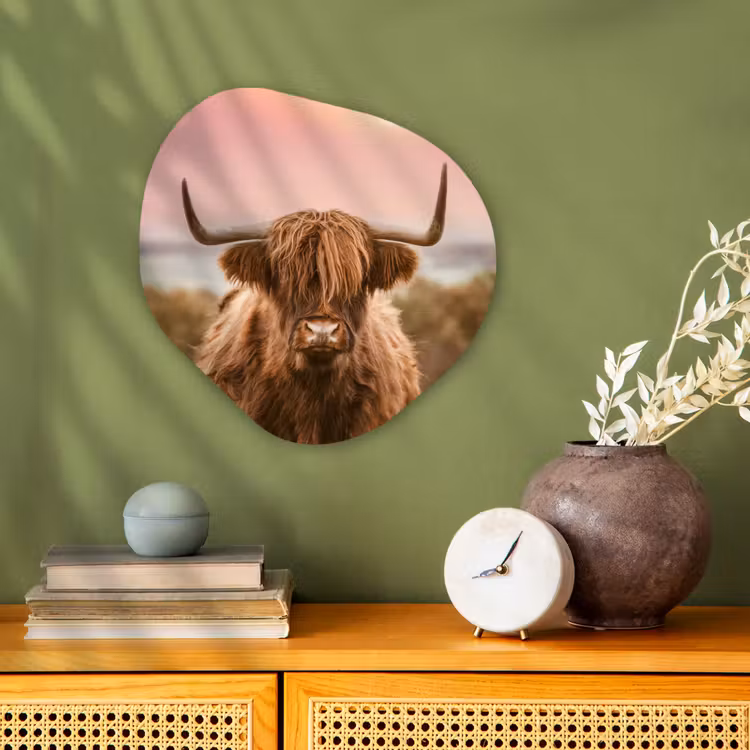 Organische Formen – Aluminium – Natuur - Schotse hooglander - Roze — 2